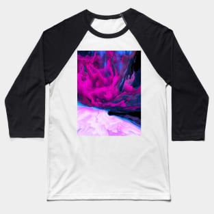 Angelic Devil Glitched Fluid Art Baseball T-Shirt